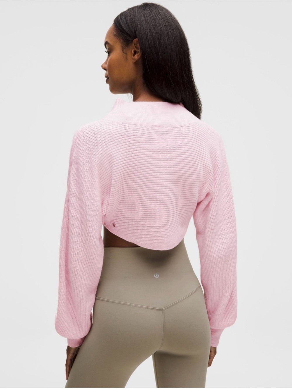 Lululemon Monk neck Cotton Shrug Medium size Baby pink